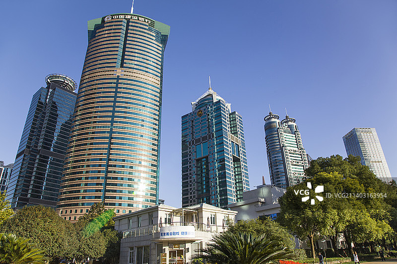 上海陆家嘴商务区建筑群图片素材