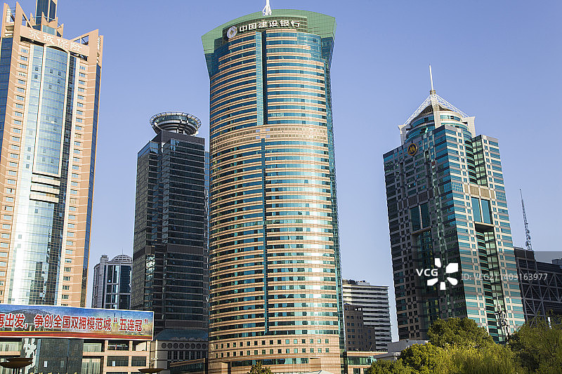 上海陆家嘴商务区建筑群图片素材