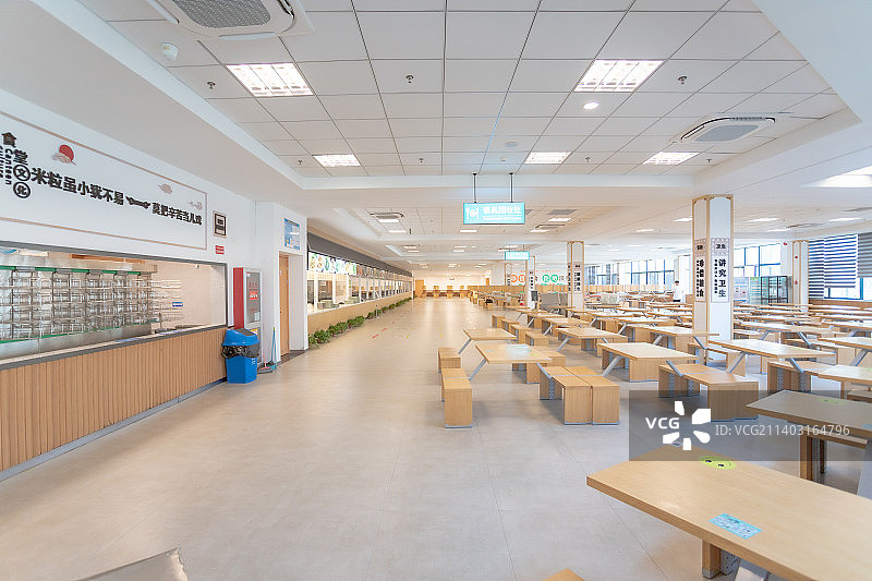 浙江建设职业技术学院高校食堂建筑内景图片素材