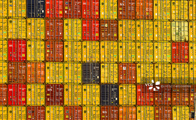 斑斓多彩的集装箱图片素材