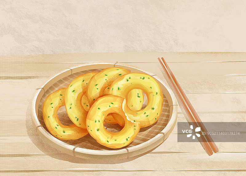 鲜香美味的葱油粑粑图片素材