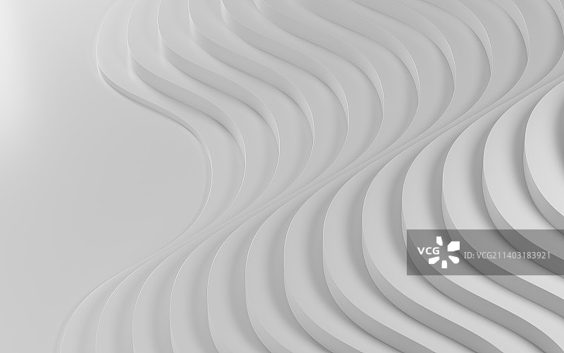白色曲线背景3D渲染图片素材
