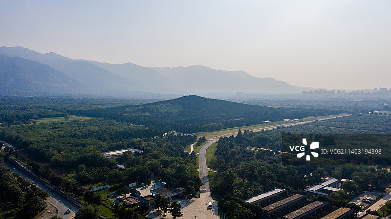 秦始皇陵航拍图片素材