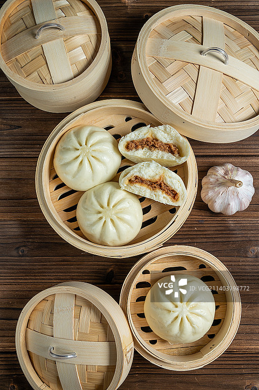 酱肉馅包子图片素材