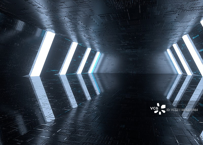 三维金属通道图片素材