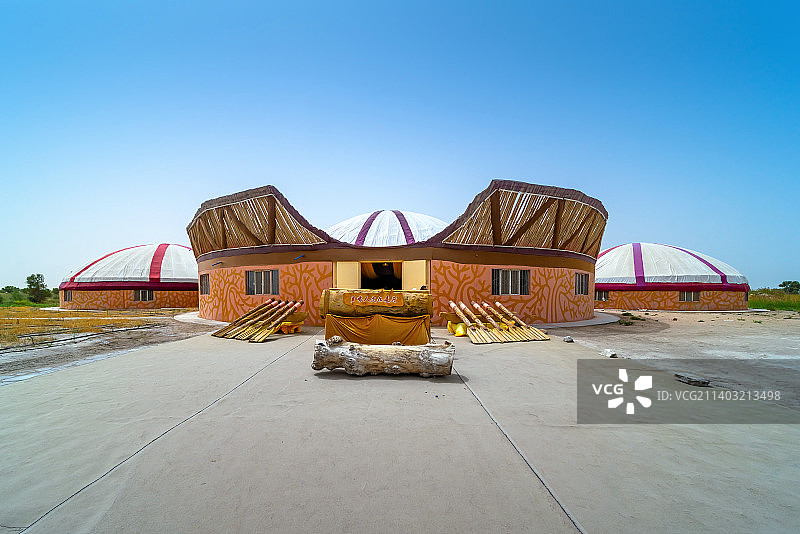 新疆库尔勒尉犁县罗布人村寨文化展厅图片素材