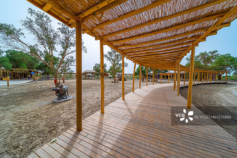 新疆库尔勒尉犁县罗布人村寨图片素材