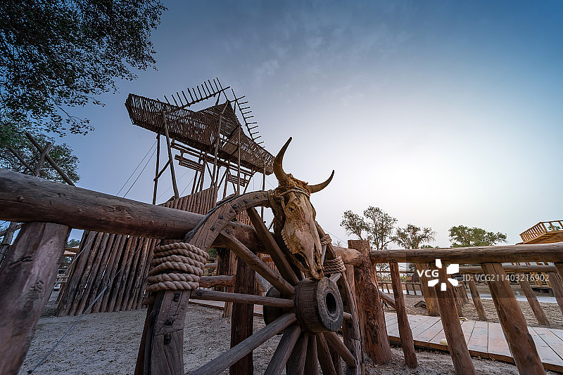 新疆库尔勒尉犁县罗布人村寨图片素材