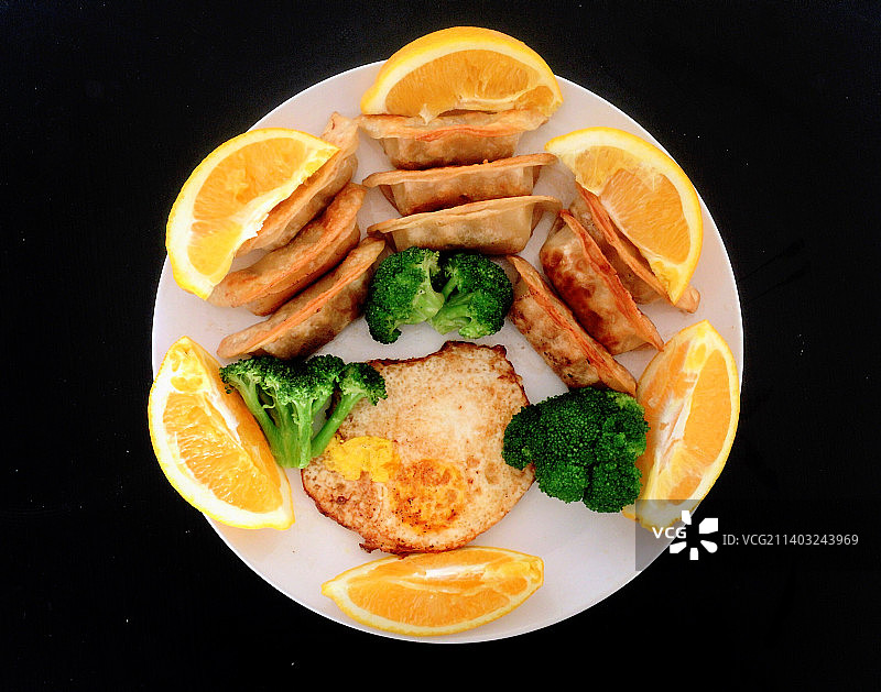 美国哥伦比亚特区华盛顿餐盘美食俯视图图片素材