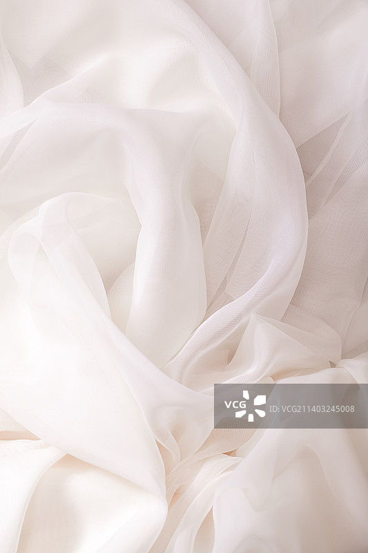 波浪形丝绸面料 - 柔和的背景和纹理概念图片素材