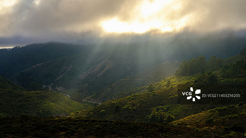 美国加利福尼亚州山脉风光图片素材