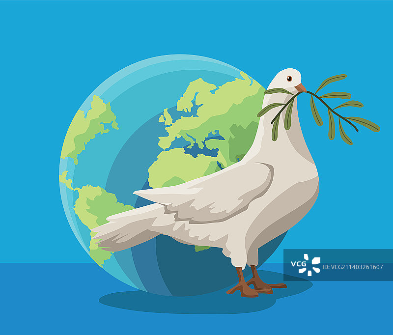 国际和平日场景卡片图片素材