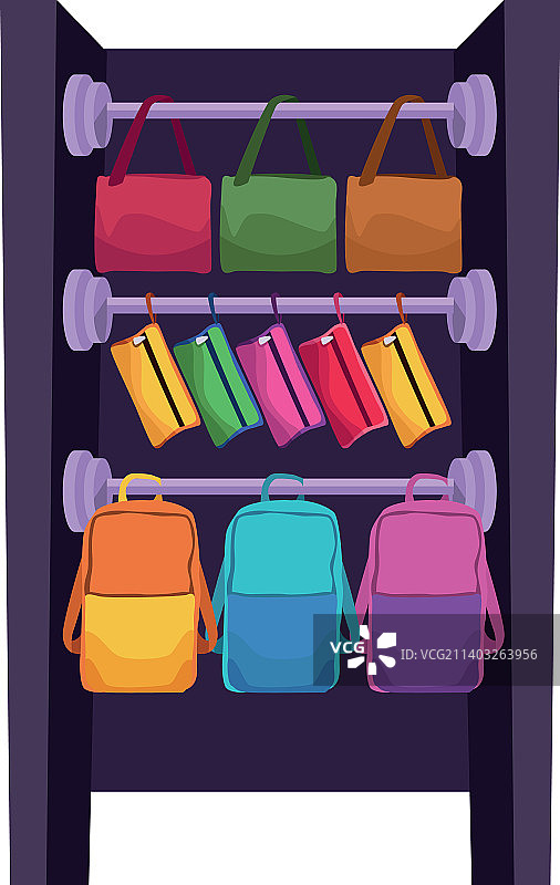 带学习用品的货架图片素材