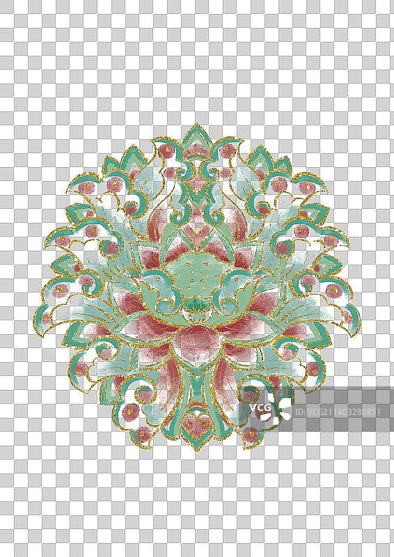 宝相花纹纹样图片素材