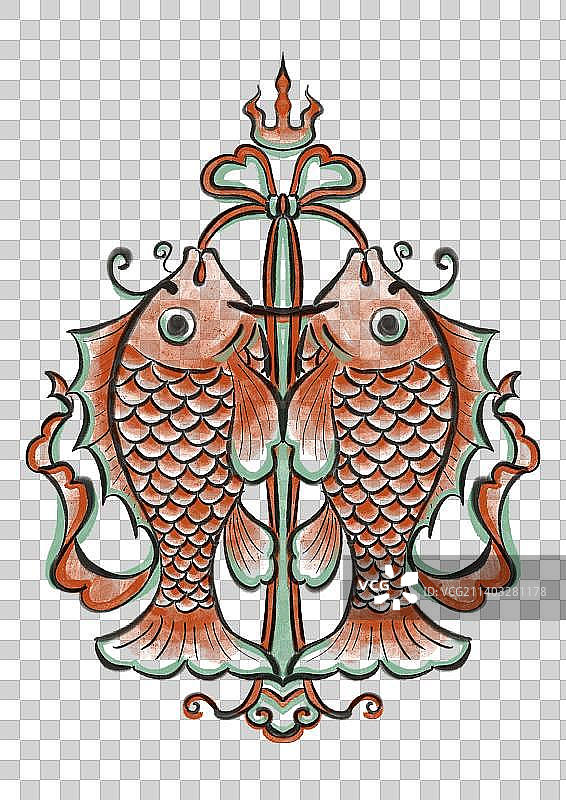 双鱼吉祥纹图片素材