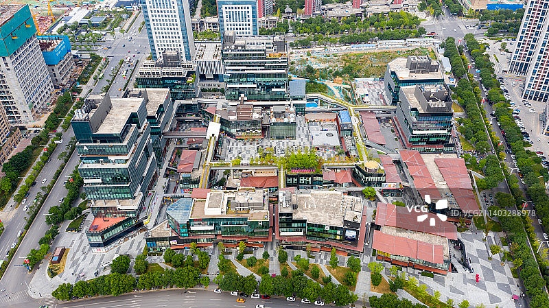 西安曲江创意谷航拍图片素材