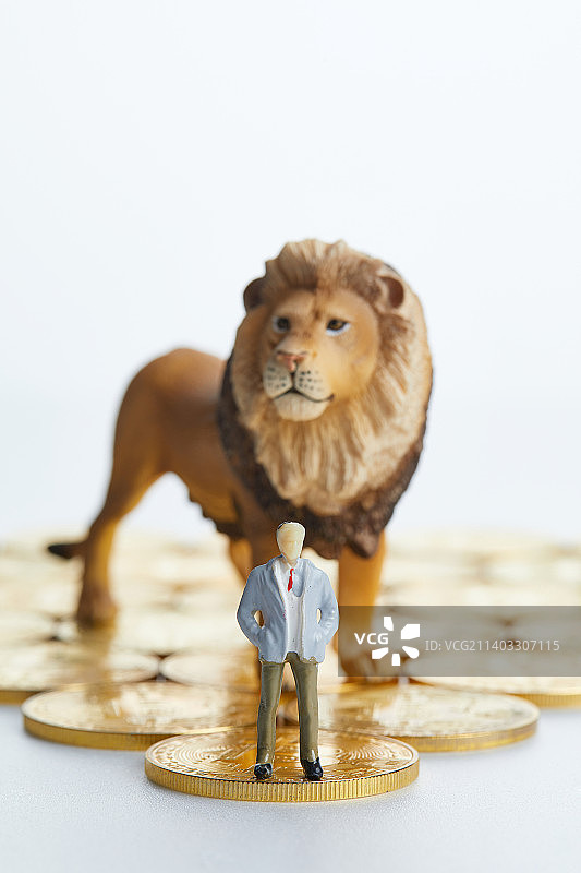 微型股票市场金融经济货币比特币业务概念图片素材