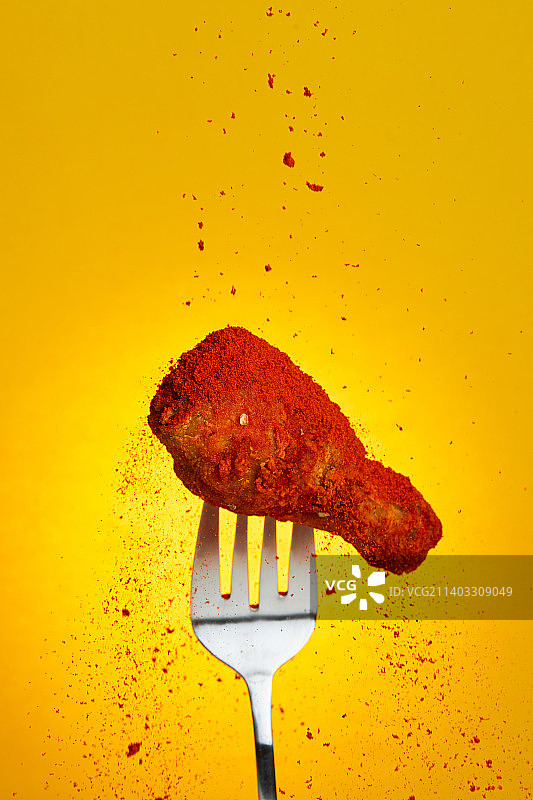 炸鸡、香脆、食品、天妇罗、即食、香辣食品、辣椒粉图片素材