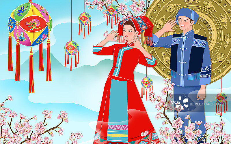 广西壮族三月三民歌节对歌图片素材