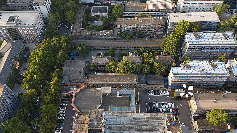 西安事变张学良公馆航拍图片素材