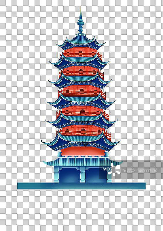 浙江宁波景点天封塔免抠图片素材