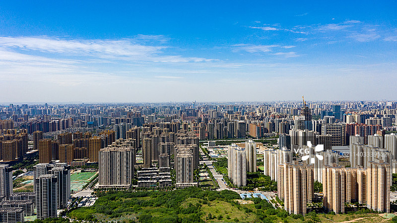 西安长安区航拍图片素材