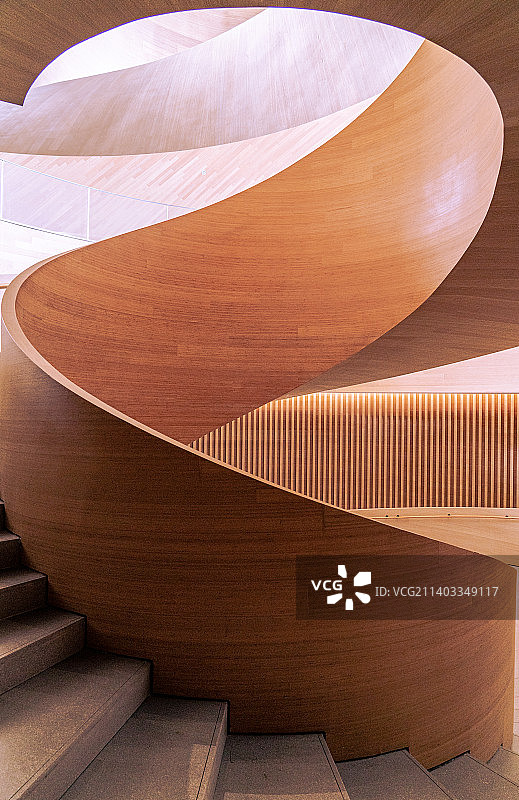 成都市美术馆内螺旋梯图片素材