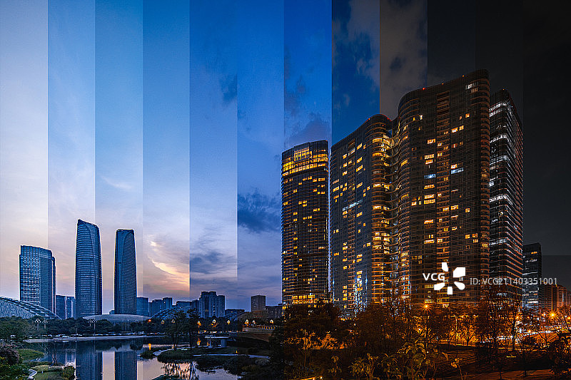 成都高新区金融城双子塔 银泰in99图片素材