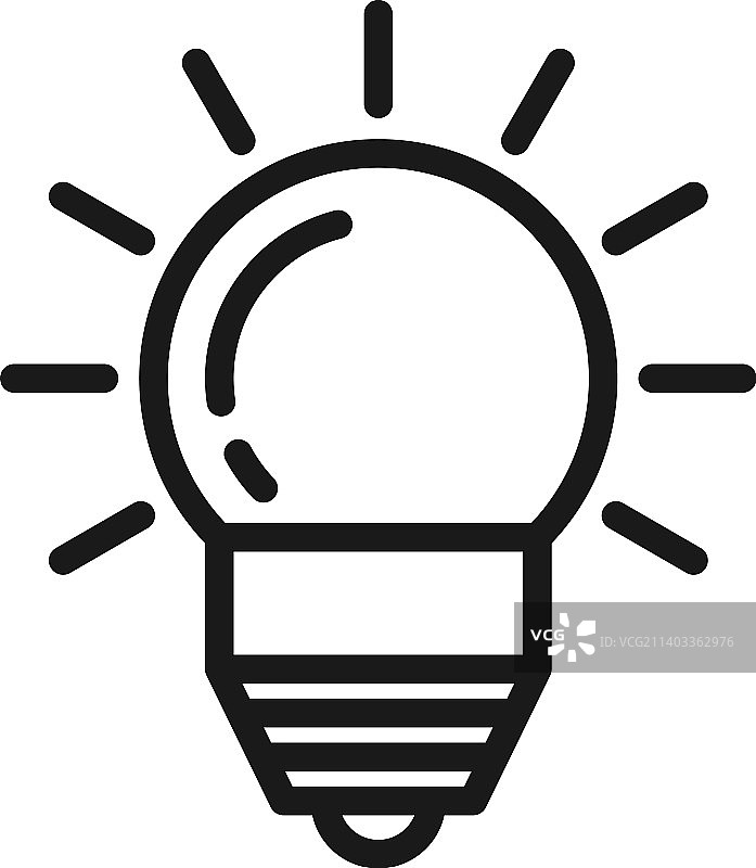 灯泡线条图标创意符号图片素材