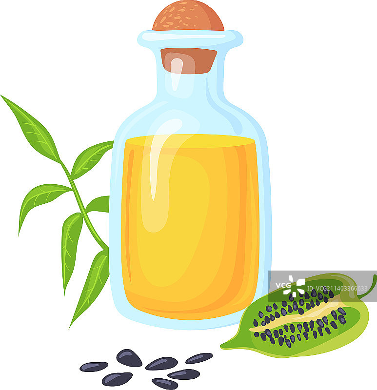 卡通芝麻油玻璃瓶图标图片素材