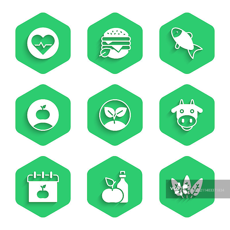 瓶装苹果醋嫩芽叶子套装图片素材