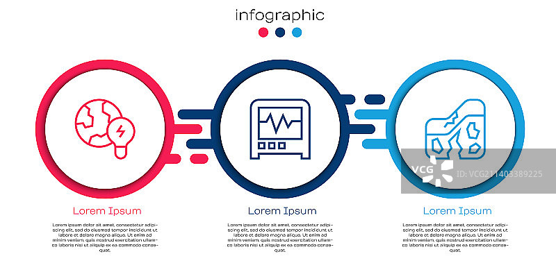 带灯泡的全球行星地震仪眼镜线条组合图片素材