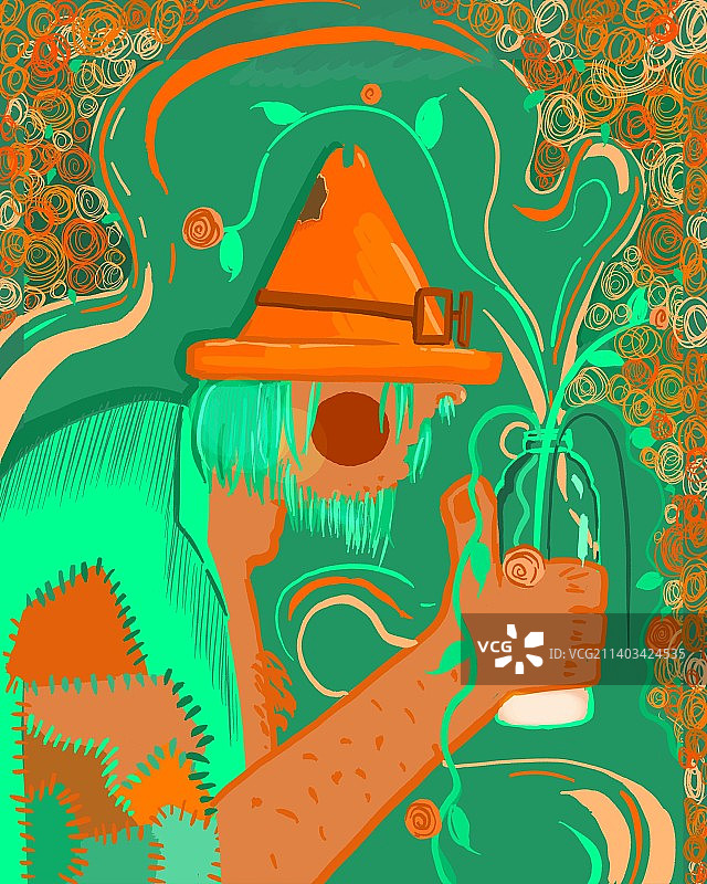 拾花者图片素材