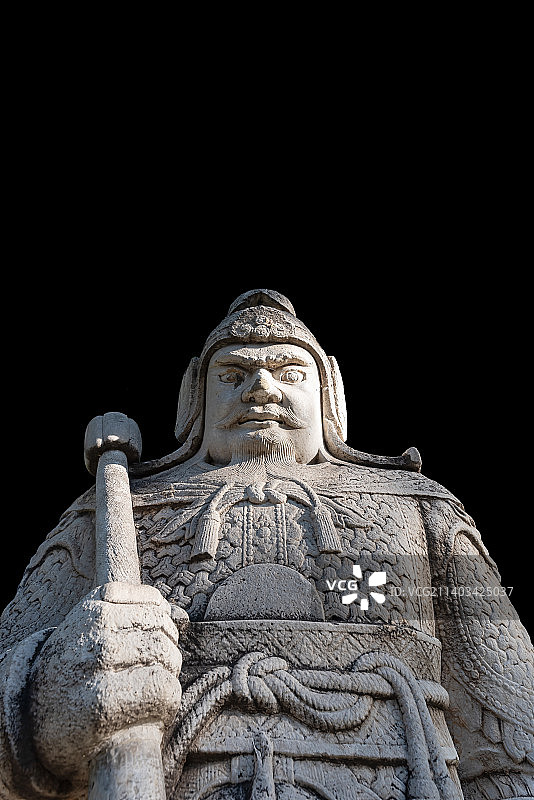 十三陵神路石人雕像武官图片素材