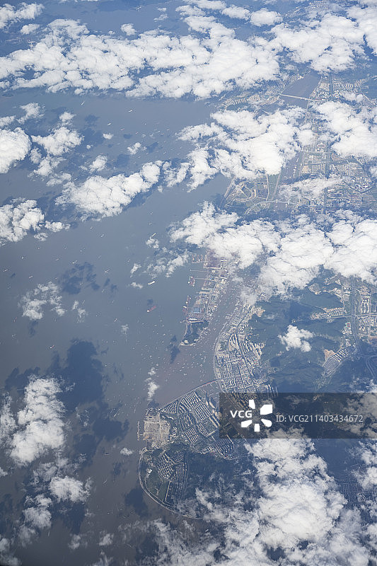 航拍浙江省舟山群岛 舟山市普陀区图片素材