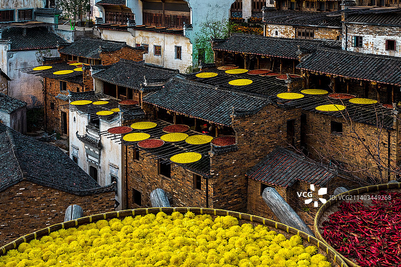 篁岭晒秋图片素材