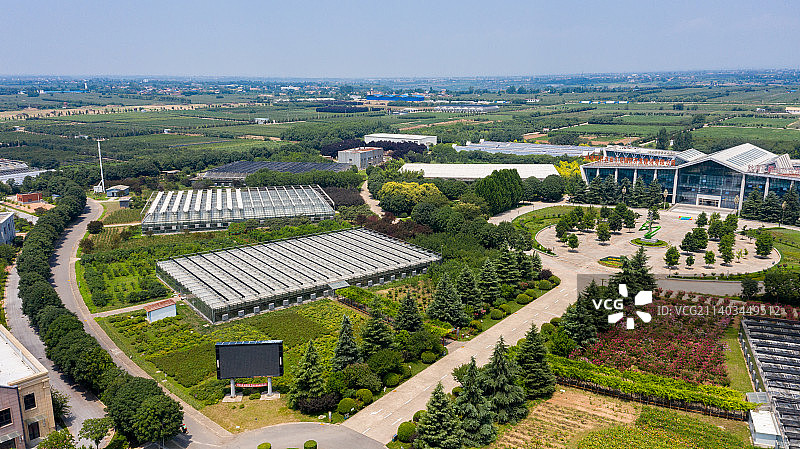 杨凌现代农业示范园区创新园航拍图片素材