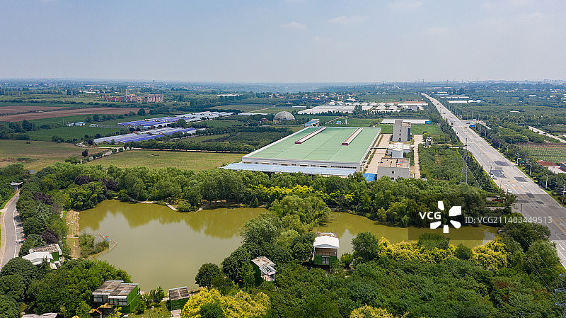 杨凌现代农业示范园区创新园航拍图片素材