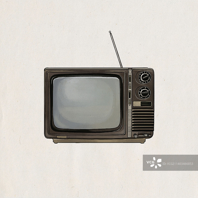 写实复古老物件电视机图片素材