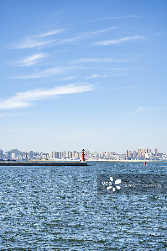 辽宁省大连市东港音乐喷泉广场海滨风光图片素材