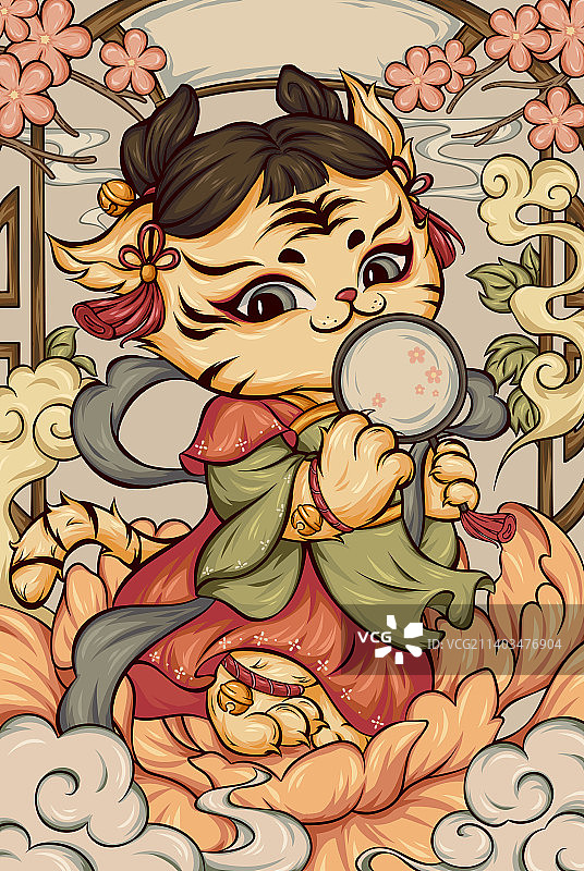 国潮虎妹妹图片素材