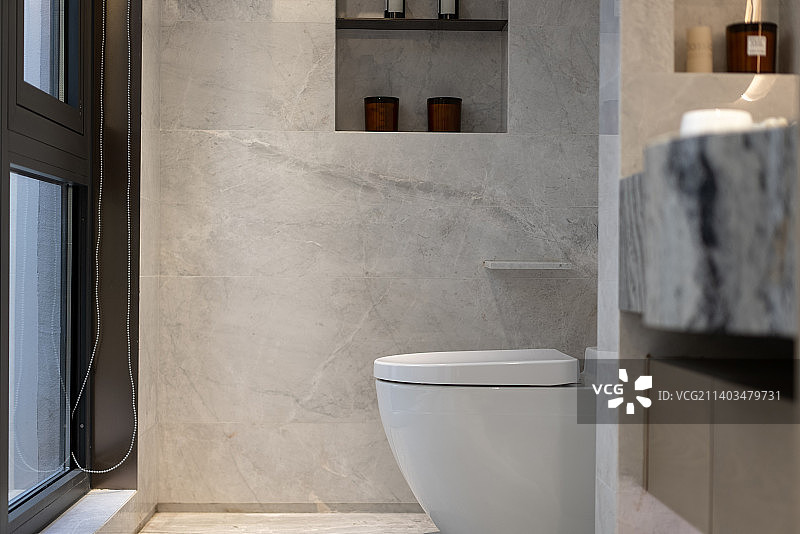 现代简洁卫生间马桶图片素材