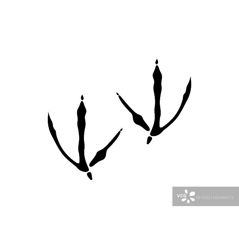 母鸡家禽鸟类足迹剪影图标图片素材