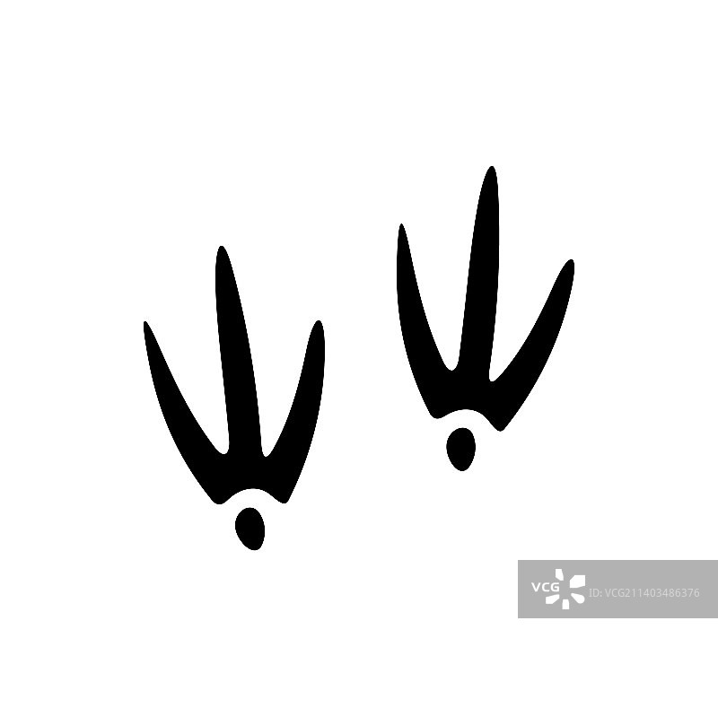 鸟类动物鸵鸟足迹图案图片素材