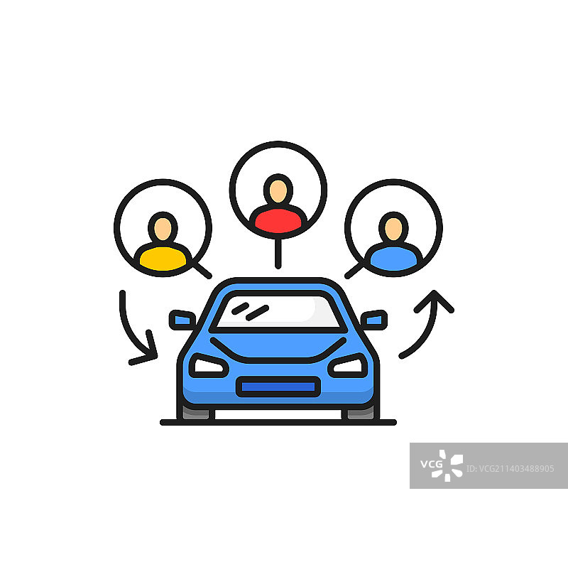 拼车服务图标图片素材