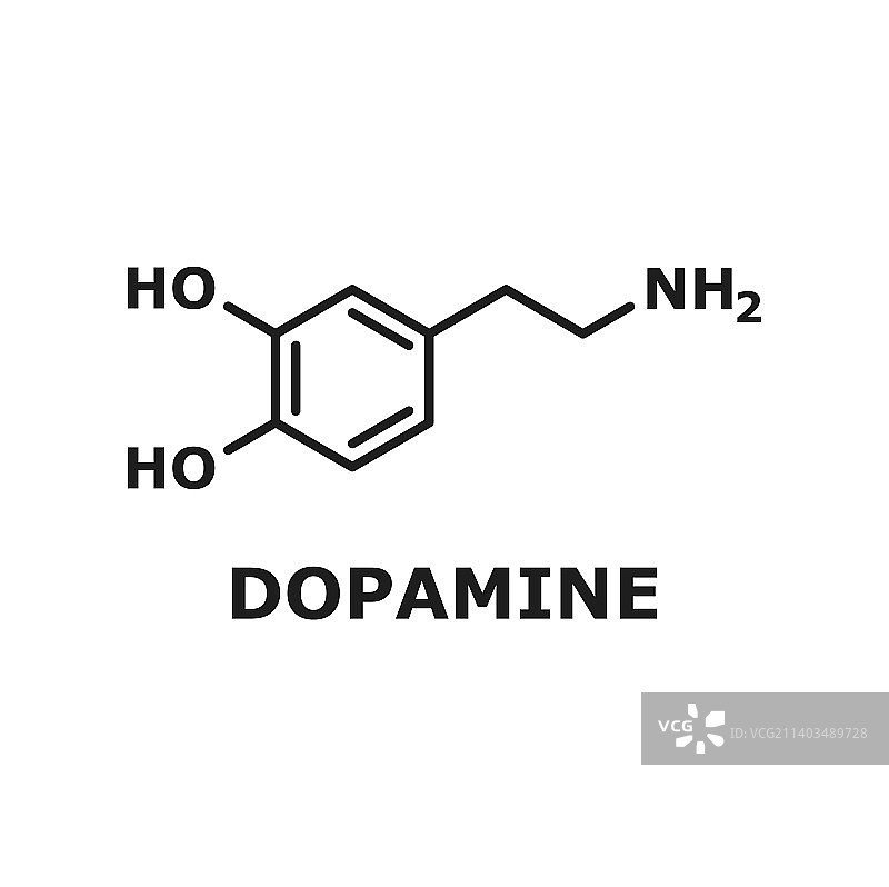 多巴胺人体激素分子化学结构图片素材