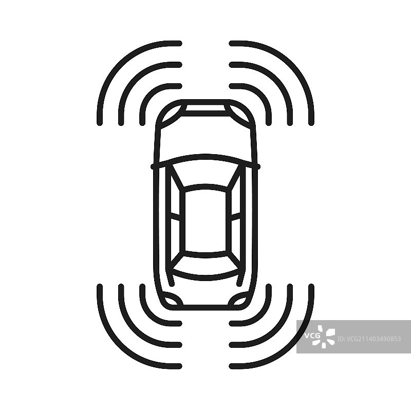 无人驾驶汽车图标，智能交通图片素材