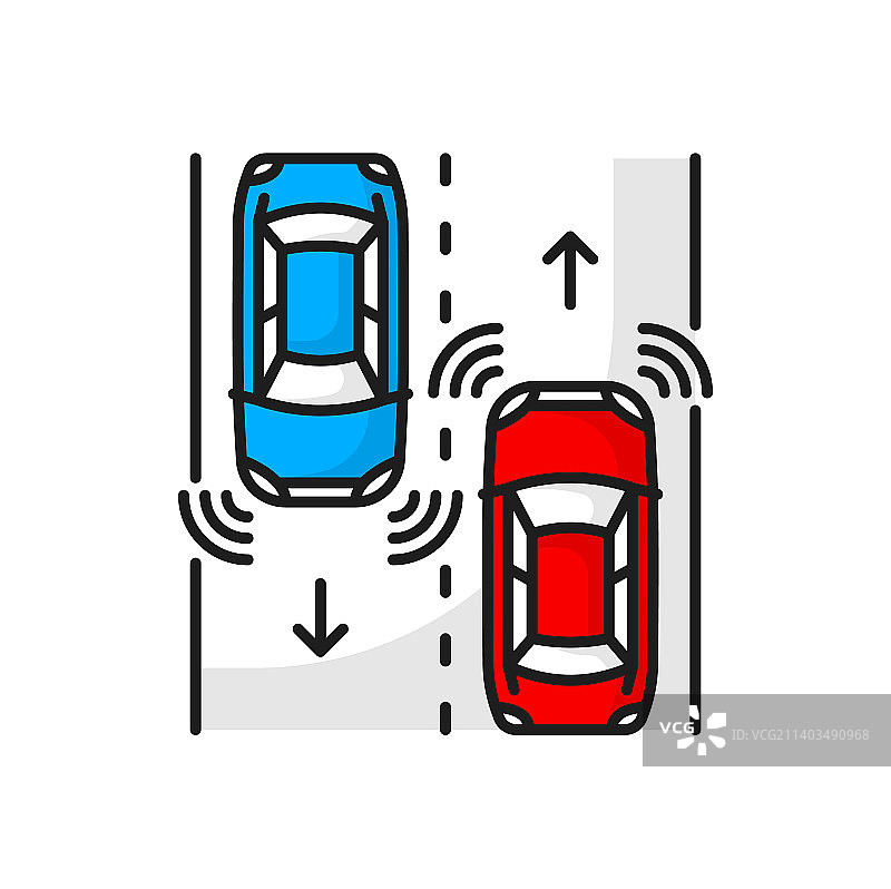 道路上的无人驾驶自动驾驶汽车图片素材