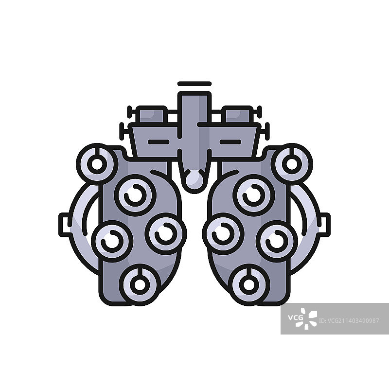 综合验光仪眼科测试设备图标图片素材