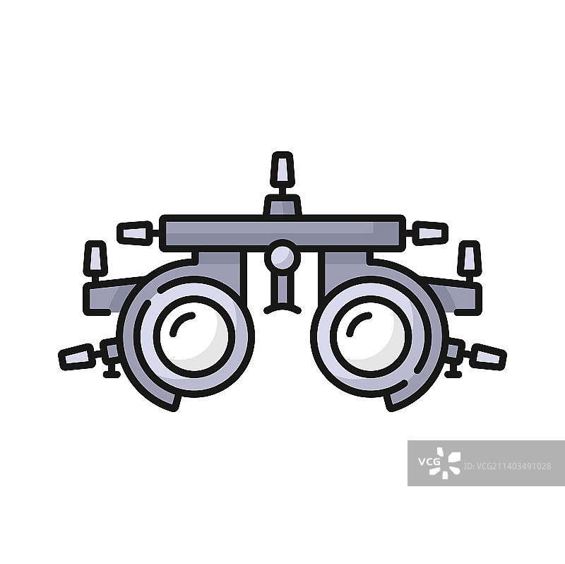验光仪图标眼睛验光和诊断图片素材